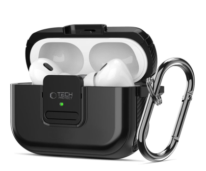Etui na słuchawki Tech-Protect Defender Hook do Apple Airpods Pro (1.|2. gen.) black